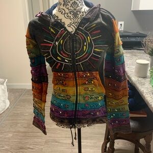 EZ HIPPIE - Colorful Patchwork Women's Hoodie